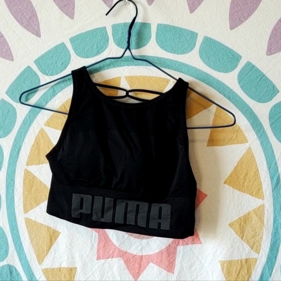 🍭3 x 25* PUMA Black Women's Sporta Bra, Padded, Size: Small - Picture 2 of 6